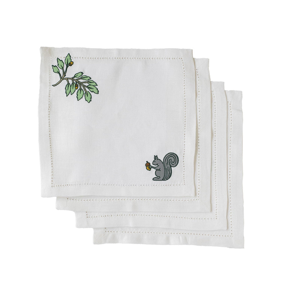 Squirrel Cocktail Napkins - Mary Mack